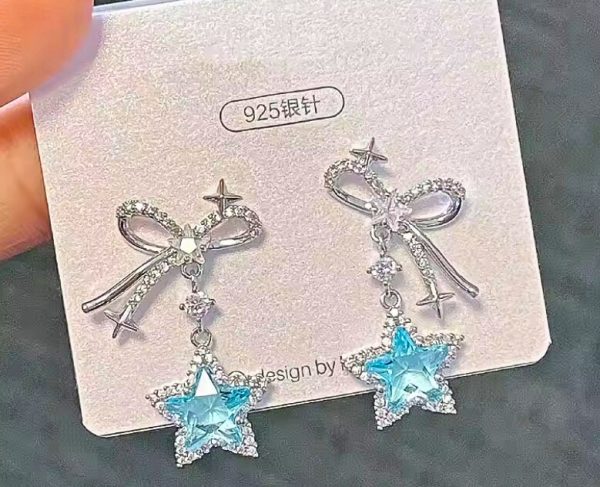 Сережки "Бант з зіркою"